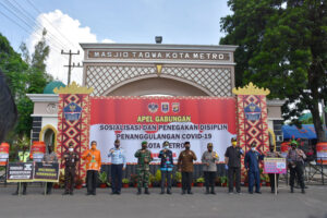 Apel Gabungan Persiapan Sosialisasi dan Penegakan Disiplin Dalam Era Normal Baru