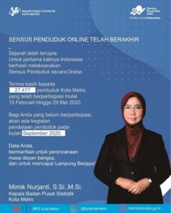 BPS Kota Metro akan Sensus Penduduk Secara Door-to-Door