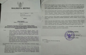 Pemerintah Kota Metro Atur Jumlah Pegawai Dalam Pelaksanaan Tugas Kedinasan