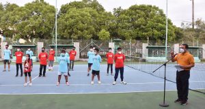 Walikota Metro Lepas Atlet Junior Tenis Lapangan