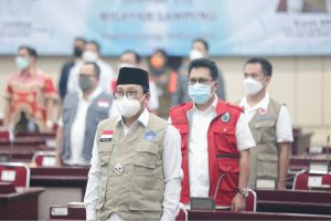 Walikota Metro Ikuti Rapat Penanganan Covid-19 Di Provinsi Lampung