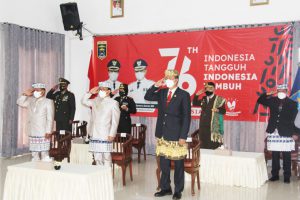 Pemkot Metro Saksikan Upacara HUT Ke-76 RI Secara Virtual