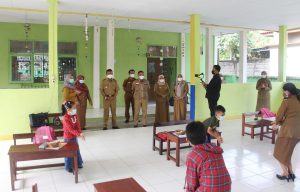 Wakil Walikota Metro Meninjau Simulasi PTM di Sejumlah Sekolah di Kota Metro