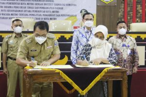 Pemkot Metro Tanda Tangani MoU Dengan 3 Lembaga Sekaligus