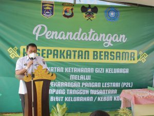 Penandatanganan Peningkatan Ketahanan Gizi Keluarga Melalui P2L, KTN dan Kebun Kolektif