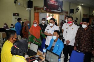 Walikota Metro Hadiri Kegiatan Vaksin Mahasiswa Nasional