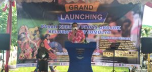 Walikota Wahdi Resmikan Pasar Kreatif Padas Grojok Rejomulyo