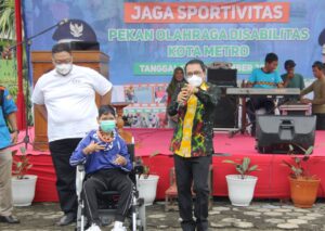 Walikota Metro Hadiri Pekan Olahraga Disabilitas Kota Metro