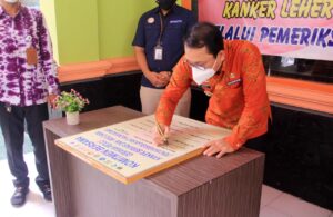 Walikota Metro Tandatangani Komitmen Bersama Gerakan Peduli Kanker Serviks dan Payudara