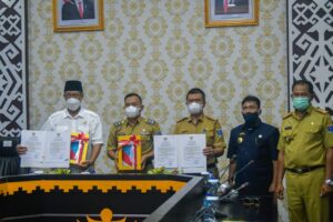 Secara Virtual, Wakil Walikota Metro Hadiri Penyerahan Laporan Hasil Pemeriksaan Tahun 2021 BPK Perwakilan Provinsi Lampung