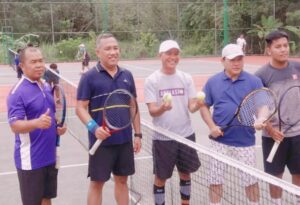 Walikota Metro Kunjungi Tubaba Pertandingan Tenis Persahabatan