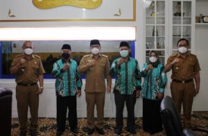 Walikota Metro Bersama KTNA Kota Metro Lakukan Audiensi di Ruang Kerja Walikota