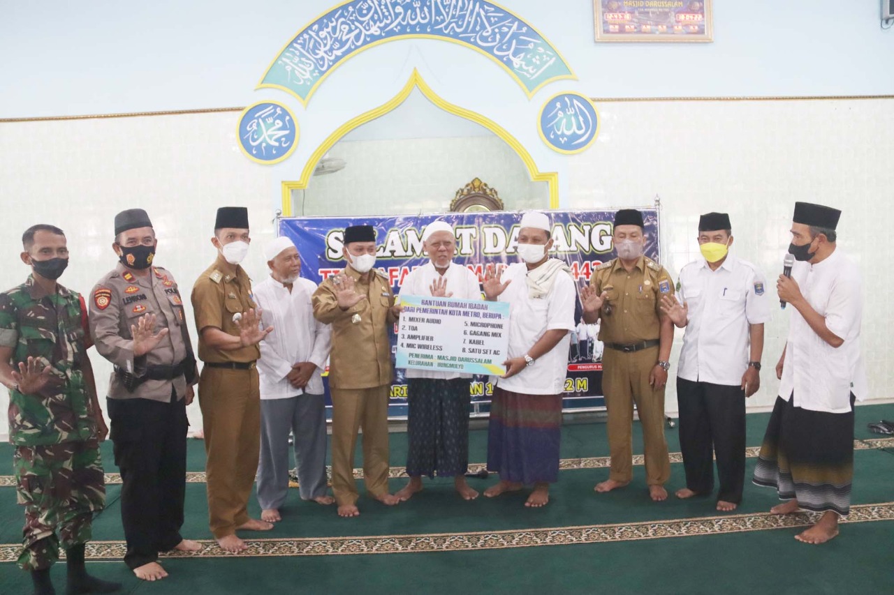 Wakil Walikota Metro Kunjungi Masjid Darussalam Dalam Rangka Safari Ramadhan 1443H/2022M