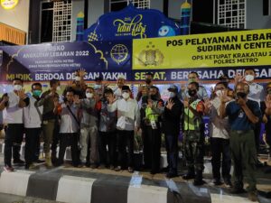 Walikota dan Wakil Walikota Metro Pantau Situasi Malam Takbir Idul Fitri 1443 H