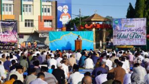 Walikota Metro Dan Jajaran Lakukan Salat Ied di Lapangan Samber