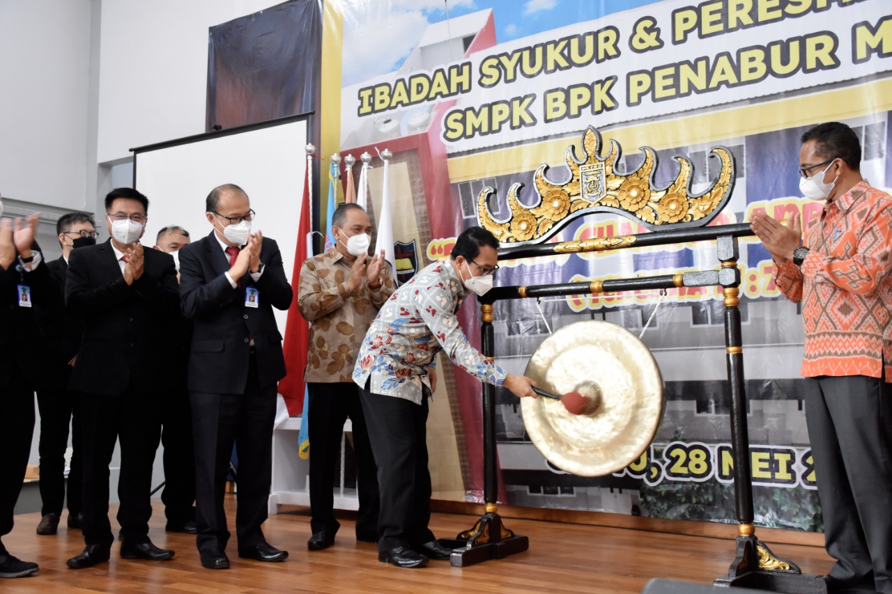 Walikota Metro Hadiri Peresmian Gedung SMPK BPK Penabur Metro