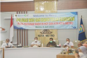 Pemerintah Kota Metro Gelar Delegasi Bersama WHO dan Kemenkes, untuk Program WASH in HCF, KTR