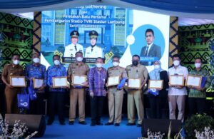 Kadis Kominfo Hadiri Peletakan Batu Pertama Stadio TVRI Stasiun Lampung