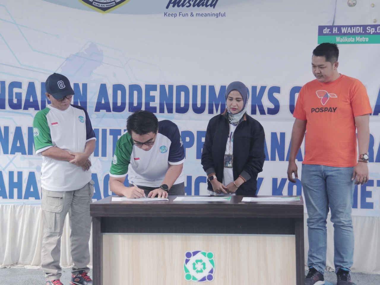 Wakil Walikota Metro Hadiri Penandatanganan Addentum Perjanjian Kerjasama Penambahan Layanan Cath Lab