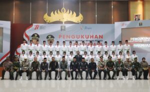 Pengukuhan Pasukan Pengibar Bendera Pusaka Kota Metro Tahun 2022