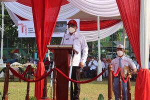 Walikota Metro Pimpin Upacara Peringatan HUT PMI Ke-77 Tahun 2022