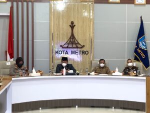 Pemkot Metro Ikuti Rapat Koordinasi Pengendalian Inflasi Daerah Oleh Menteri Dalam Negeri Secara Zoom Meeting