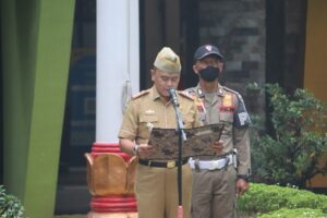 Apel Pagi, Sekda Kota Metro Harap ASN Tanamkan Nilai Kedisiplinan