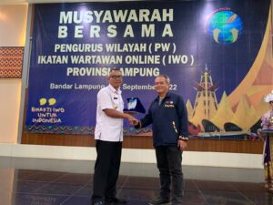 Kadis Kominfo Kota Metro Menghadiri Musyawarah Bersama Pengurus Wilayah IWO Provinsi Lampung