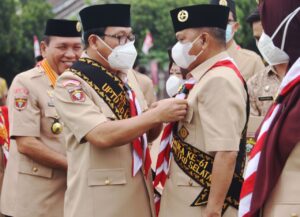 Walikota Metro Pimpin Upacara Peringatan Hari Pramuka ke-61