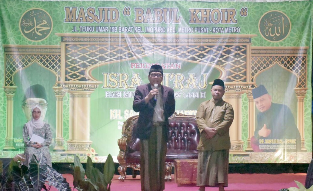 Peringatan Isro Mi’raj, Wahdi Ajak Jamaah Untuk Bangun Kota Metro