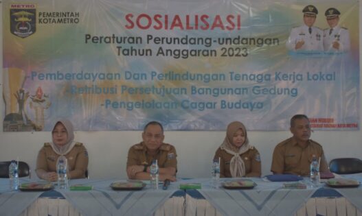Pemkot Metro melalui Bagian Hukum Sosialisasikan Peraturan Retribusi Bangunan Gedung