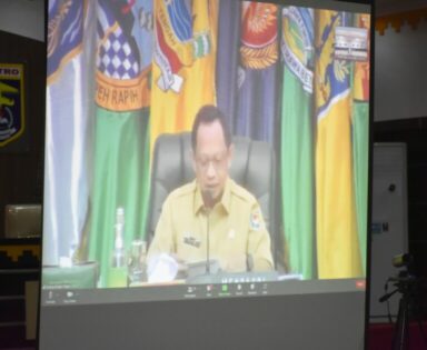 Pemkot Metro Ikuti Rakor Virtual Kemendagri