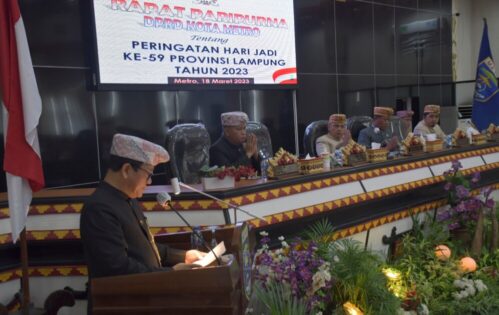 Wahdi Beberkan Segudang Kemajuan, Saat Sidang Paripurna Peringatan Hari Jadi ke-59 Provinsi Lampung