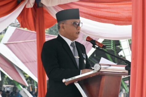 Wakil Walikota Metro Ajak Masyarakat Bersinergi Saat Upacara Peringatan Hari Jadi ke-59 Provinsi Lampung