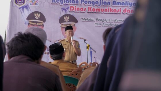 Sekda Kota Metro Hadiri Pengajian Amaliyah di Dinas Kominfo