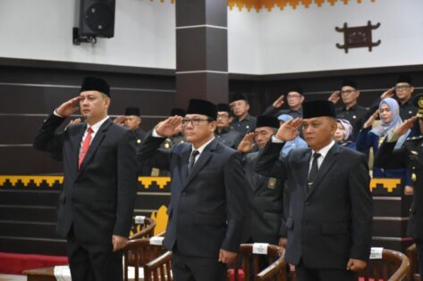 Peringatan HUT Pancasila, Walikota Beserta Anggota Forkopimda Ikuti Upacara secara Virtual