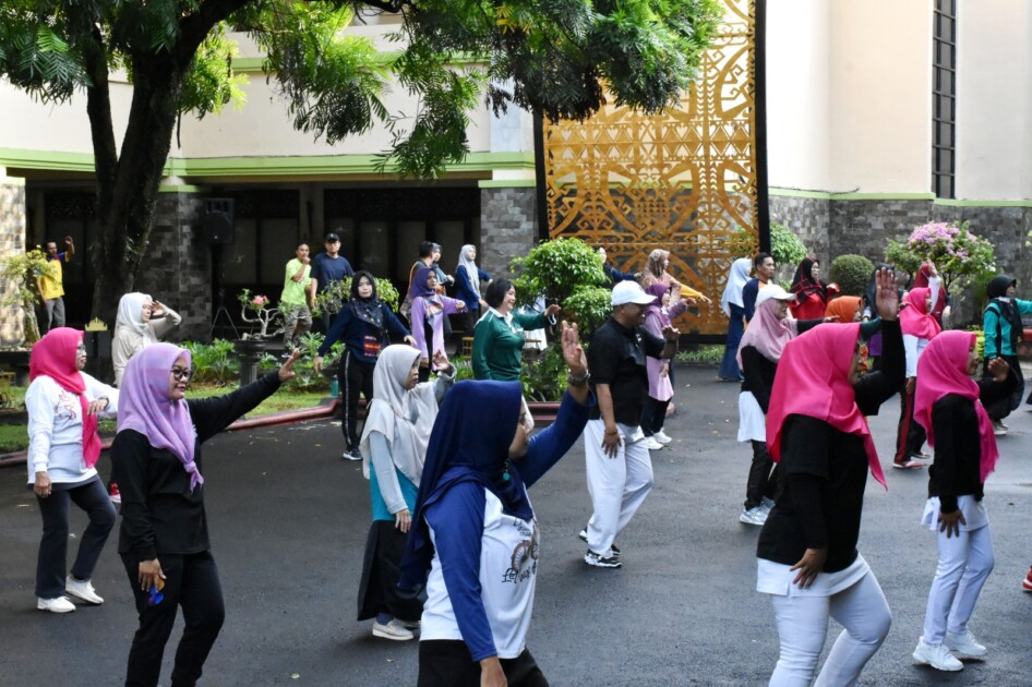 Dengan Senam Jantung Ceria, ASN Setda Metro Diharap Lebih Sehat