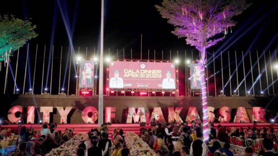 Wali Kota Metro Hadiri Gala Dinner Rakernas APEKSI XVI