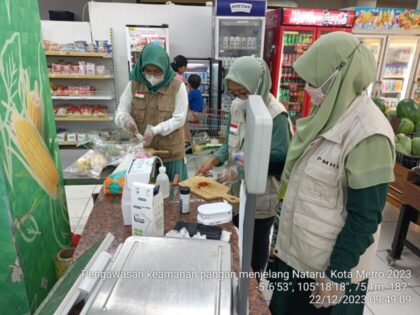 4 Supermarket Diperiksa Tim SKPT Kota Metro, Terkait Keamanan Pangan
