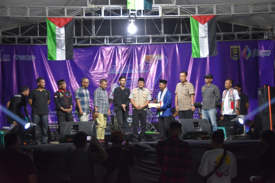 Walikota Metro Hadiri Konser Amal Peduli Palestina SMSI Fair 2024