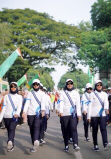 Rayakan Hari Jadi Kota Metro ke 87, DWP Gelar Lomba Gerak Jalan