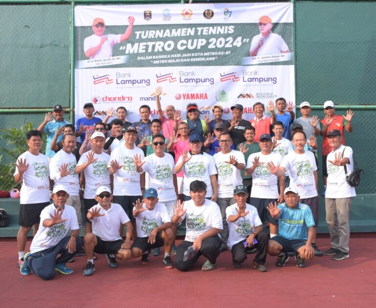 Jelang Hari Jadi Kota Metro Ke-87, Pemkot Metro Gelar Lomba Tennis Prestasi dan Non Prestasi