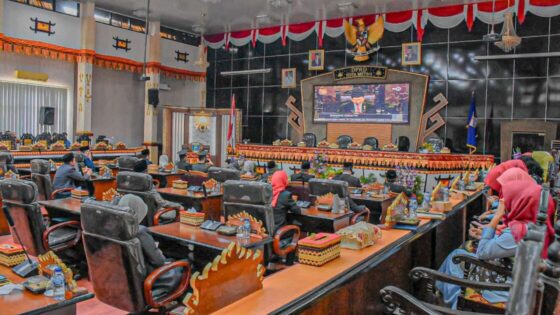 Peringatan HUT RI 79,  Anggota Forkopimda Metro Dengarkan Pidato Terakhir Jokowi Sebagai Presiden