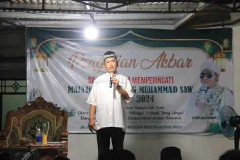 Sekda Metro, Hadiri Maulid Nabi di Metro Barat