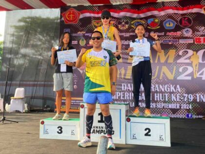 Ajak masyarakat jaga kebugaran, Pjs. Walikota Metro Ikuti Gatam Run 2024