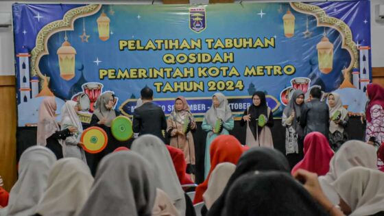 Tingkatkan Kualitas Standar Nasional, Pemerintah Kota Metro Gelar Pelatihan Tabuhan Qasidah LASQI