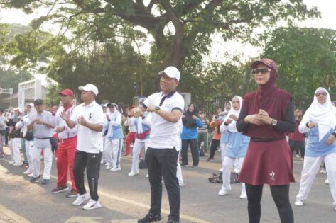 Pjs. Walikota Metro, Descatama Menyatu bersama warga saat CFD