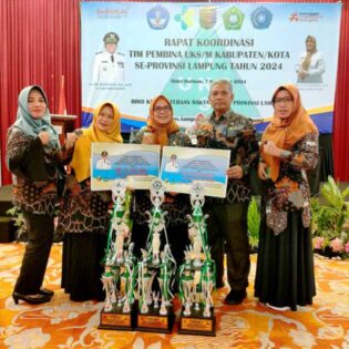 Kota Metro Borong Piala Lomba Sekolah Sehat/UKS Tingkat Provinsi Lampung