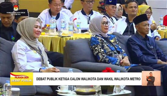 Kadis Kesbangpol dan Ketua DPRD hadiri Debat Ketiga Pilkada Metro 2024