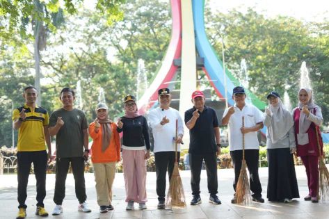 Peringati Hari Lingkungan Hidup Sedunia, Pemkot Metro dan Forkopimda Gelar Aksi Bersih-Bersih Serentak